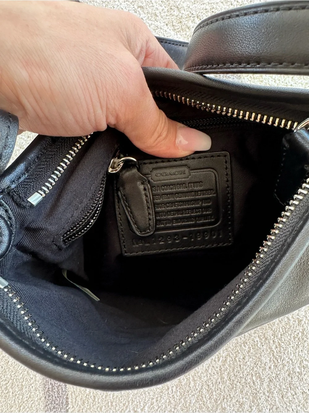 Coach Black Leather Crossbody legacy small